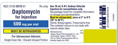 label - daptomycin for injection 2