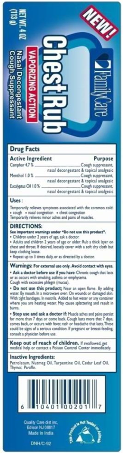 Principal Display PanelFamilyCare Chest Rub - vaporizing chest rub 01