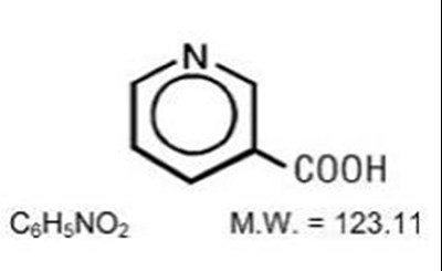 niacin-extended-release-01.jpg The structural formula of Niacin extended-release tablets are unscored, film-coated tablets for oral administration and are available in two tablet strengths containing 500 mg and 1000 mg niacin. - niacin extended release 01