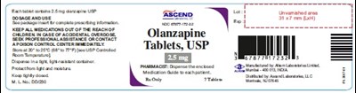 olanzapine-25mg-7.jpg Olanzapine tablets 2.5 mg 7 counts - olanzapine 25mg 7