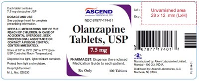 Olanzapine tablets 7.5 mg 100 counts - olanzapine 75mg 100