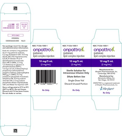 onpattro-06.jpg PRINCIPAL DISPLAY PANEL - 2 mg/mL Vial Carton - onpattro 06