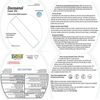 Docosanol 10% (Docosanol 10 Percent Pump Cream Pld Ene 1)
