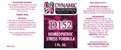 d152-01.jpg PRINCIPAL DISPLAY PANEL - 1 FL. OZ. Bottle Label - d152 01