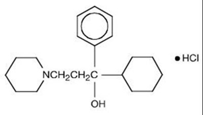 "image Description" (Trihexyphenidyl HCl Os Structure)