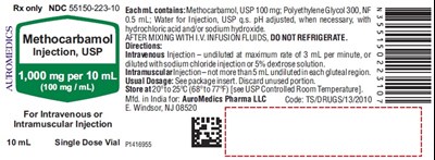 methocarbamol-fig1.jpg PACKAGE LABEL-PRINCIPAL DISPLAY PANEL - 1,000 mg per 10 mL (100 mg / mL) - Container Label - methocarbamol fig1