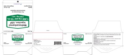 methocarbamol-fig2.jpg PACKAGE LABEL-PRINCIPAL DISPLAY PANEL - 1,000 mg per 10 mL (100 mg / mL) - Container-Carton (25 Vials) - methocarbamol fig2