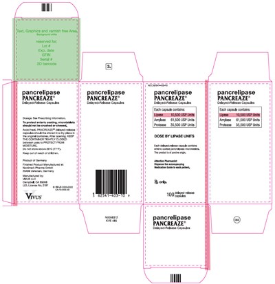 pancreaze-02.jpg PRINCIPAL DISPLAY PANEL - 100 Capsule Bottle Carton - NDC 62541-403-10 - pancreaze 02