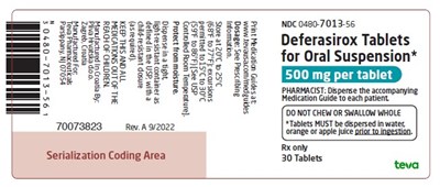deferasirox-tabs-fos-a207124-5.jpg label, 500 mg, 30s - deferasirox tabs fos a207124 5