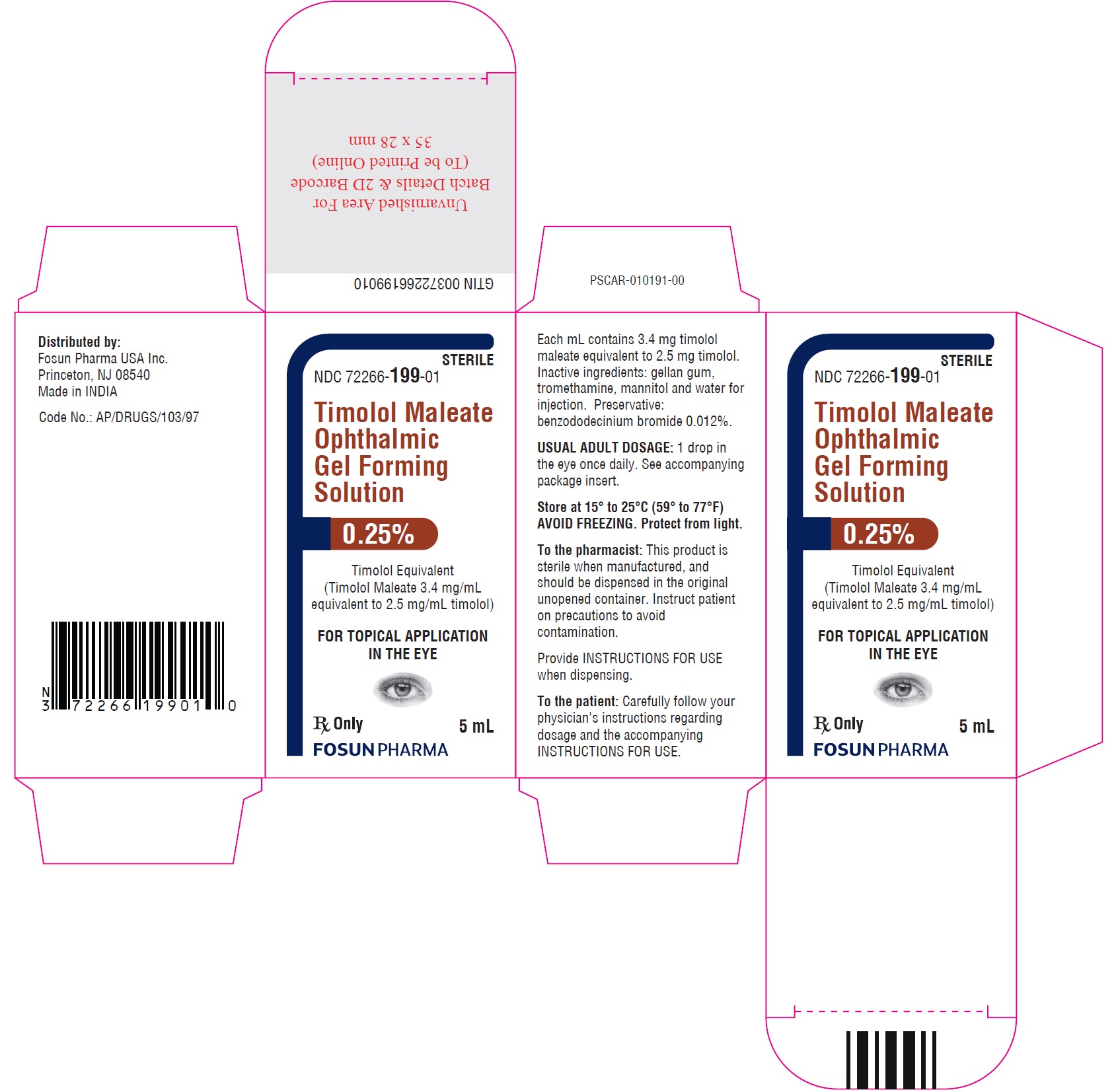 Timolol Maleate Ophthalmic Gel Formi- Images NDC72266-200