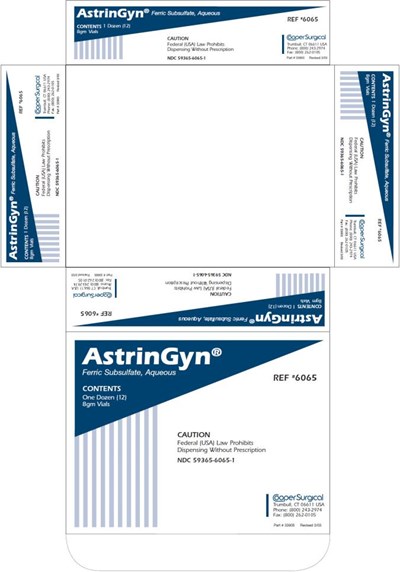 astringyn-01.jpg AstrinGyn ® Ferric Subsulfate, Aqueous Contents One Dozen (12) 8 gm Vials NDC 59365-6065-1 - astringyn 01