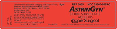 astringyn-02.jpg PRINCIPAL DISPLAY PANEL8gm NDC 59365-6065-0AstrinGyn ®(Ferric Subsulfate)Aqueous - astringyn 02