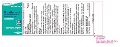 PACKAGE LABEL-PRINCIPAL DISPLAY PANEL - 600 mg (20 Tablet Label) - guaifenesin 600 fig1