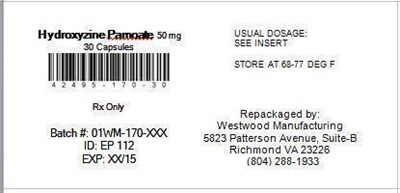 Label on blister pack - Hydroxyzine