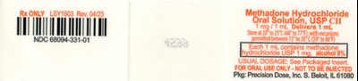 PRINCIPAL DISPLAY PANEL - 1 mL Syringe Label - methadone 02