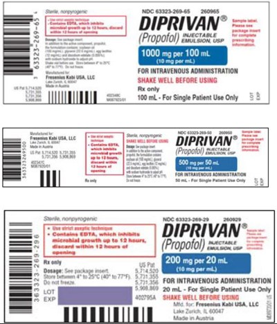 Diprivan Labels (Propofol Lipuro 1)