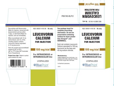 Leucovorin Calcium for Injection Carton 100mg Vial rev 1019 - image 03