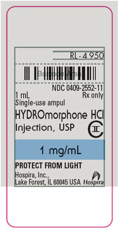 hydromorphone-10.jpg PRINCIPAL DISPLAY PANEL - 1 mg/mL Ampule Label - hydromorphone 10