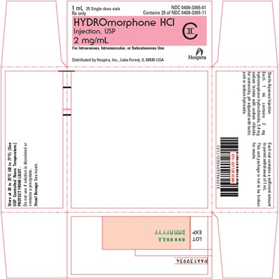 PRINCIPAL DISPLAY PANEL - 2 mg/mL Vial Tray - hydromorphone 17
