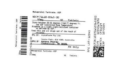 71610-0565-30.jpg Bottle Label 50 mg - 71610 0565 30