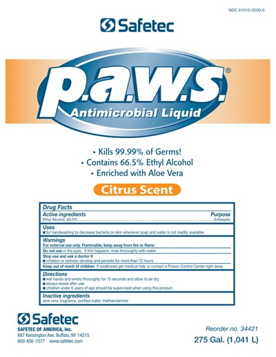 Principal Display Panel – 275 Gallon Container Label (Paw00 0000 01)