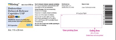 duloxetine-fig12.jpg PACKAGE LABEL-PRINCIPAL DISPLAY PANEL - 60 mg (30 Capsules Bottle) - duloxetine fig12