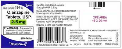 505 - olanzapine 2 5mg 1000s 