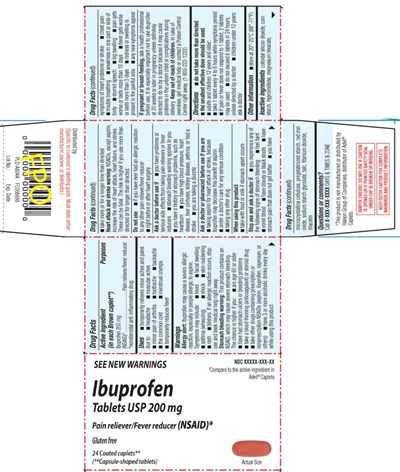 Ibuprofen 200 mg (nsaid)* *nonsteroidal Anti-inflammatory Drug (Ibuprofen 200 mg Brown Caplet Str 1)