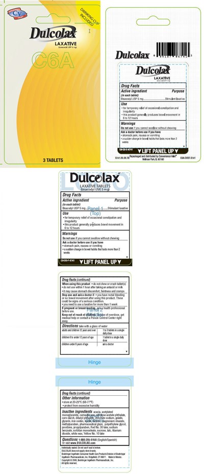 dulcolax-01.jpg PRINCIPAL DISPLAY PANEL - 5 mg Pouch Package - dulcolax 01