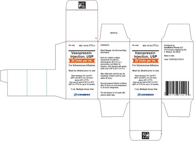 vasopressin-fig2.jpg PACKAGE LABEL-PRINCIPAL DISPLAY PANEL-20 Units per mL - Container-Carton Mono Pack - vasopressin fig2
