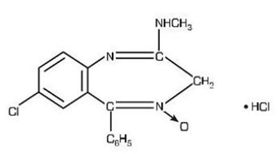 The Structural Formula Of Chlordiazepoxide Hydrochloride. (Chlordiazepoxide Hydrochloride And Clindinium Brom 01)