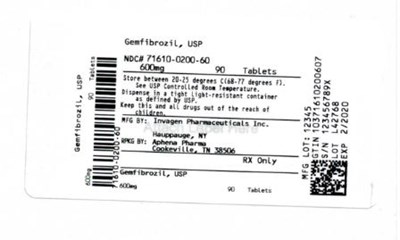 Bottle Label 600 mg (71610 0200 60)