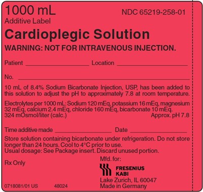 ple02-0003-05.jpg PACKAGE LABEL - PRINCIPAL DISPLAY – Cardioplegic Solution Additive Label - ple02 0003 05