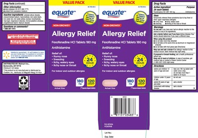 Fexofenadine HCl USP, 180 mg - fexofenadine hcl 180 mg grn 1
