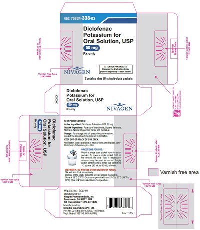 Diclofenac Potassium For Oral Solution 50 mg Box Of 9 Packets (Diclofenac Pot Oral Solution Carton)