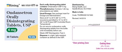 ondansetron-od-fig1.jpg PACKAGE LABEL-PRINCIPAL DISPLAY PANEL - 4 mg (30 Tablets Bottle) - ondansetron od fig1