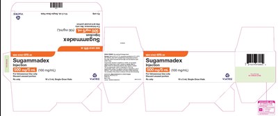 Sugammadex Injection 500 mg/5 mL Carton Label (Image 02)