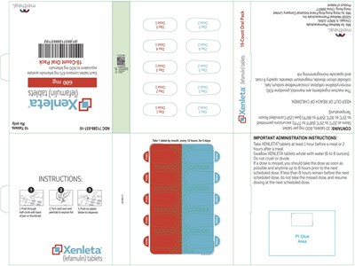 Package Label Principal Display Panel (XENLETA® (lefamulin) tablets, 10-Pack Blister Package)