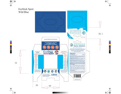 Ecostick Sport Screenscreen Wild Blue Carton Label (Ecostick Sport Sunscreen Wild Blue Carton Label)
