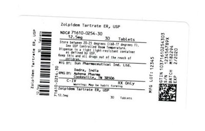 Bottle Label 12.5 mg - 71610 0254 30