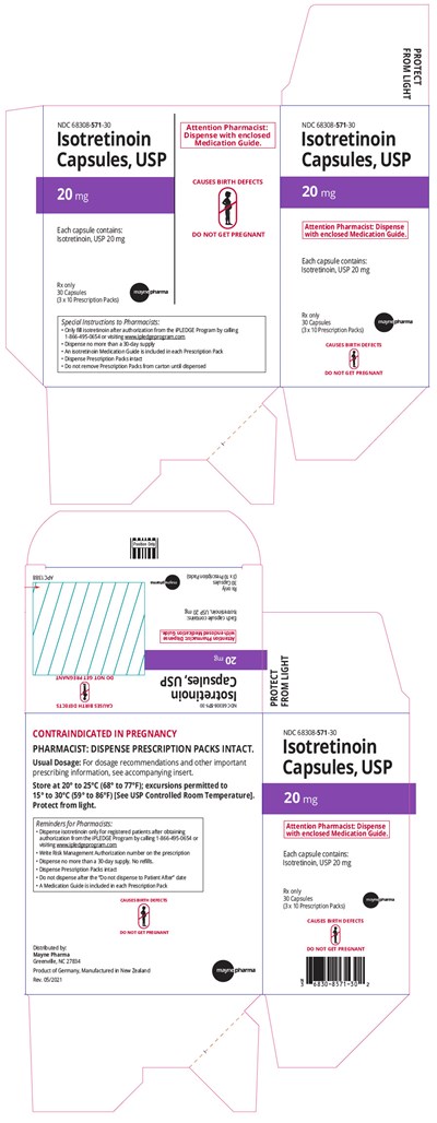 isotretinoin-04.jpg PRINCIPAL DISPLAY PANEL - 20 mg Capsule Blister Pack Box - isotretinoin 04