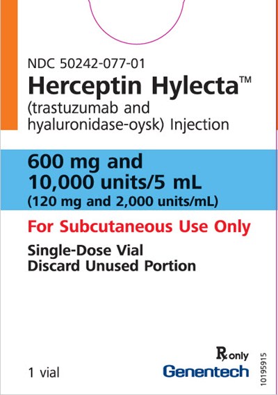 PRINCIPAL DISPLAY PANEL - 600 mg/10,000 unit Vial Carton - herceptin 04
