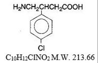 Baclofen Structure (Oie 1915549nqfootvm)