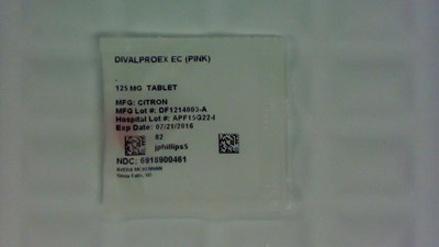 Divalproex Ec 125 mg Tablet Label (6918900461)