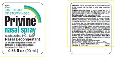 Principle Display Panel (20 mL spray label)