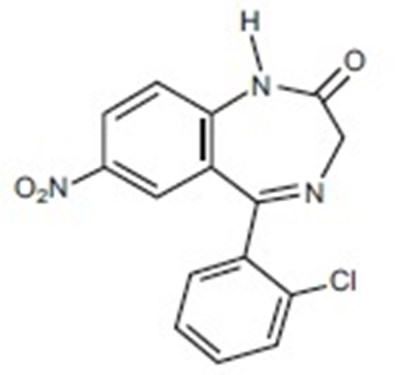 Structure - clonazepam structure