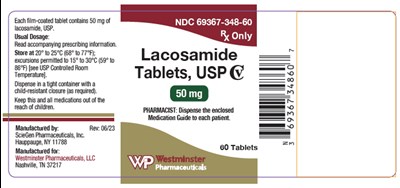 lacosamide-04.jpg PRINCIPAL DISPLAY PANEL - 50 mg Tablet Bottle Label - lacosamide 04