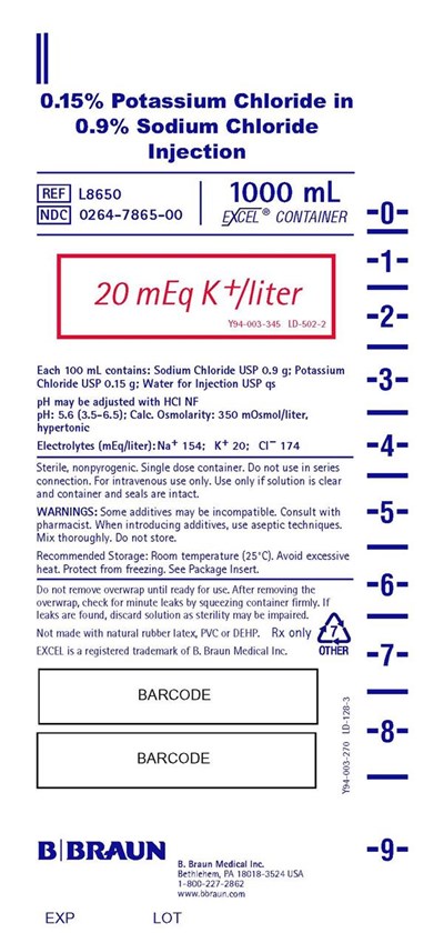 100 mL Container Label L8650 (Potassium Chloride In Sodium Chloride Injection In 2)