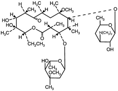 clarithromycin.jpg chemicalstructure - clarithromycin