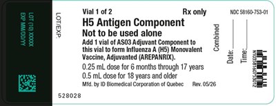 H5 Antigen Vial Label (Arepanrix Spl Graphic 02)